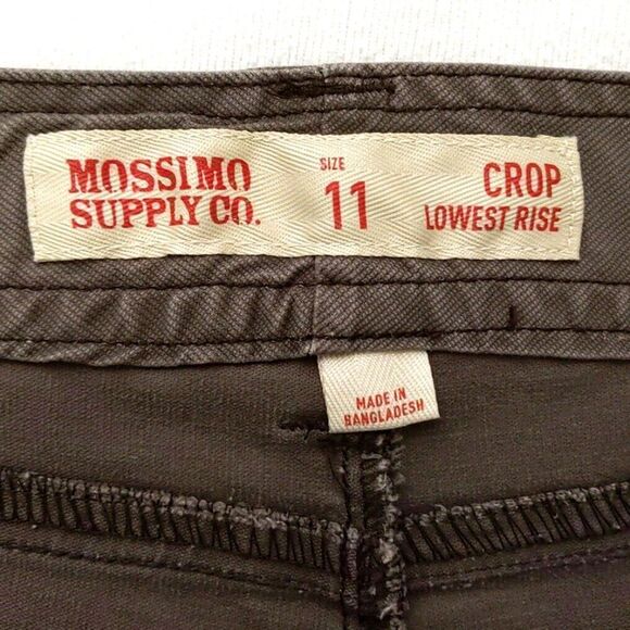 Mossimo Supply Co Brown Crop Lowest Rise Capris 11 Y2K - Picture 3 of 4